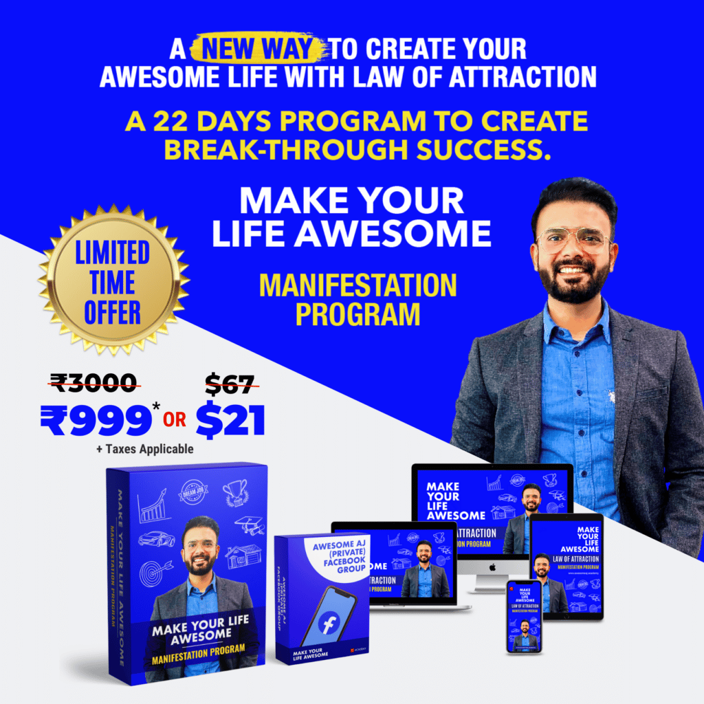 Make Your Life Awesome Poster - Big Manifestation Academy